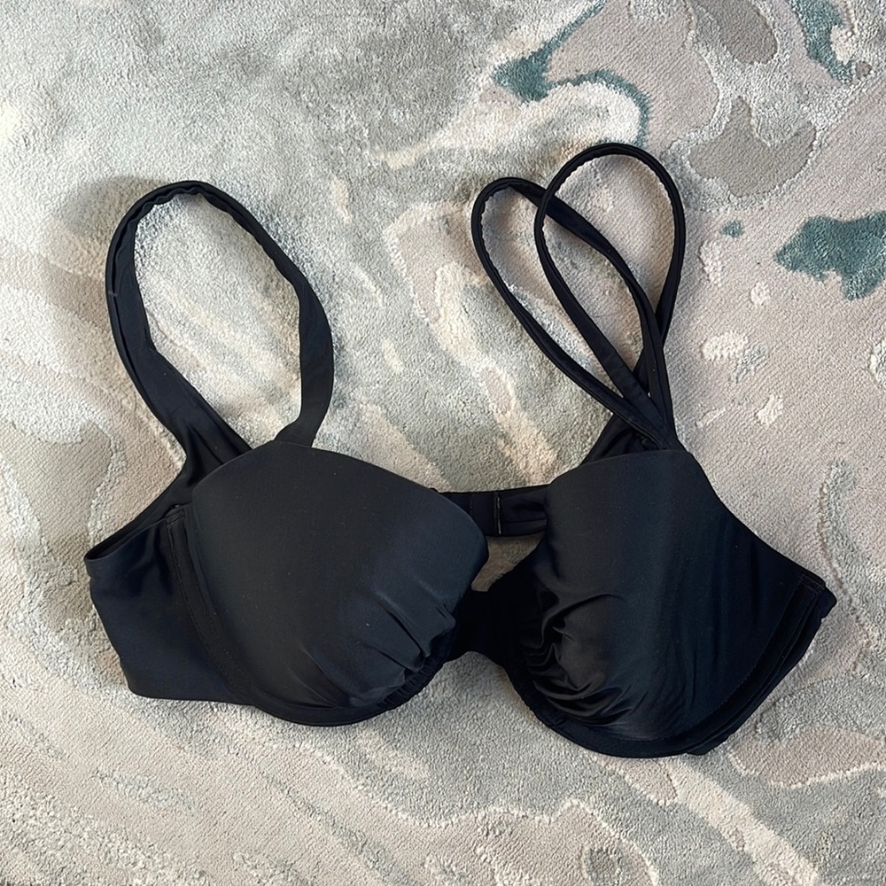 aerie black bikini top